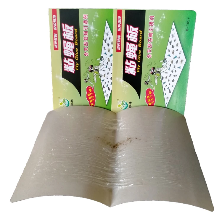 Pest Control Equipment Fly Catcher Paper Sticky Trap Hanging Glue Board Fly Trap