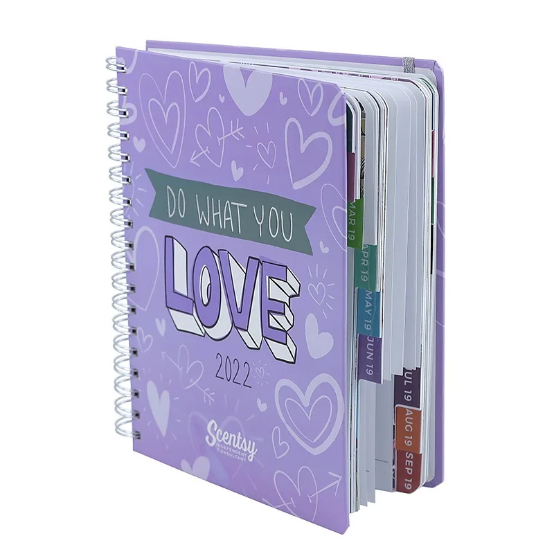 Бесплатный образец, низкий минимальный заказ, индивидуальный 2022-2023, твердый переплет, дневник A5, записная книжка, дневник, планировщик, печать