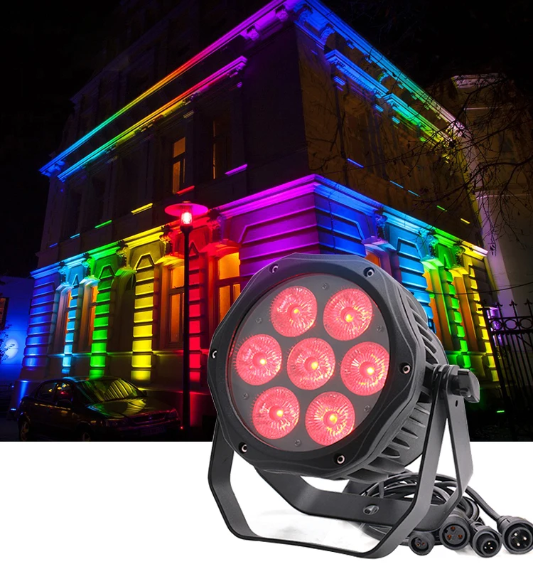 DMX Led Stage Light 6in1 Waterproof Outdoor Spotlight Wireless Battery Par Light