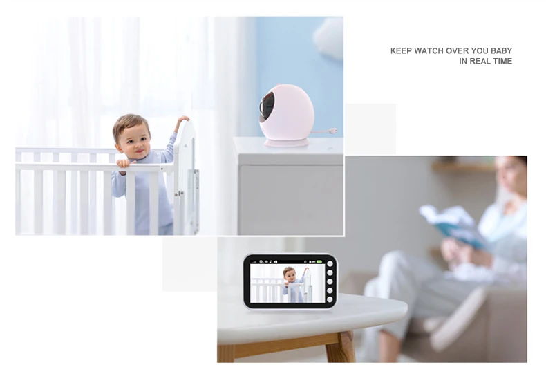 Домашняя видеоняня 720P Беспроводная вращающаяся аудионяня Wi-Fi