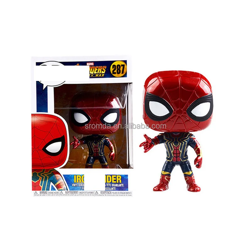 Sromda Super Heroes Funk POP Vinyl Figure Iron Spider #287 Hero POP Action Figure Collection Model Toy