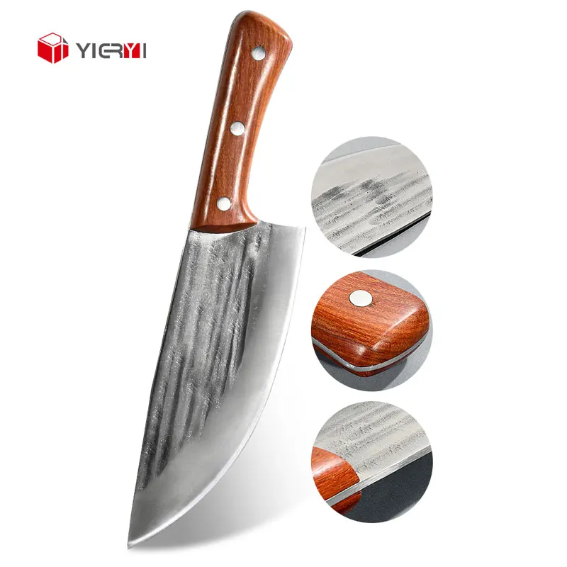 Multi-Function 4CR13 Stainless Steel Full Tang Kitchen Chef Boning Knife Slaughter Knives Handmade Forged Butcher Knife