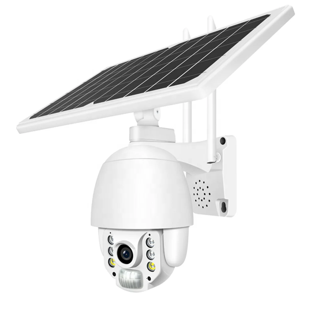 New Arrival 4G SIM Card HD 1080P PIR Intelligent Full Color  8W Solar Panel Two way Audio Network Security Camera With Battery