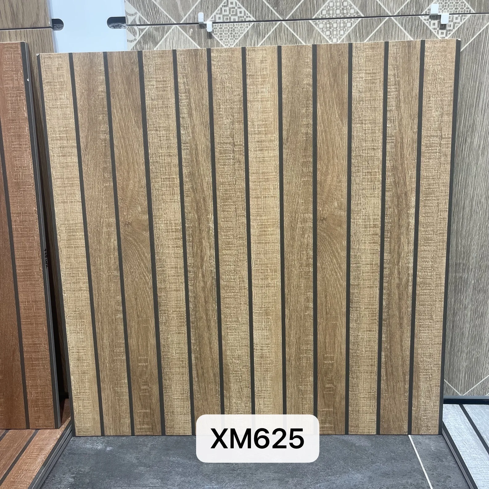 All-ceramic Matte Brick 600*600 Antique Wood Brick Puzzle Bedroom Study Restaurant Fast Drink Shop Floor Tilearchaized Tiles