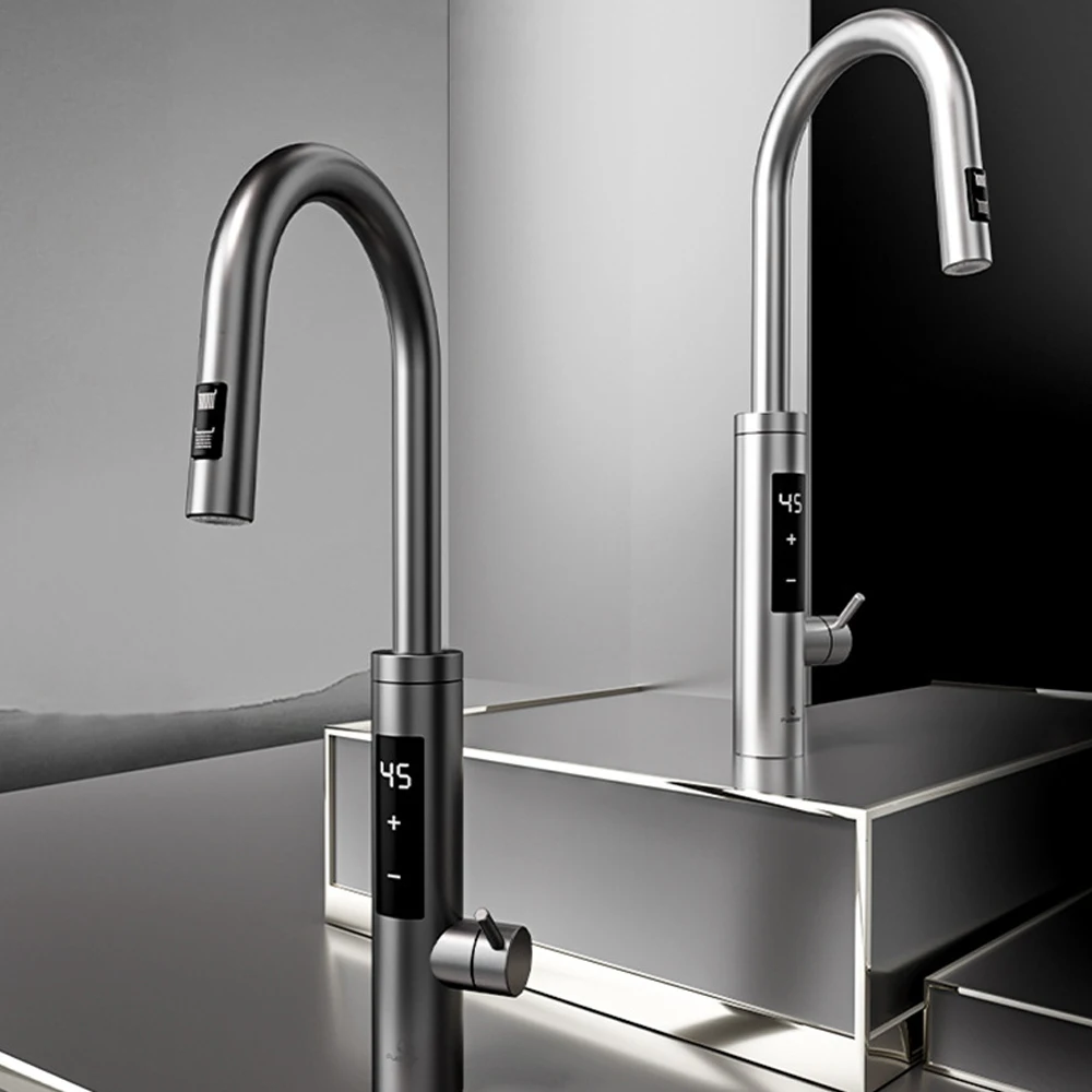 New Hot Sale Instant Hot Water Tap Electric Faucet Kitchen Bathroom Basin Sink Electric Heating Stainless Steel Faucet