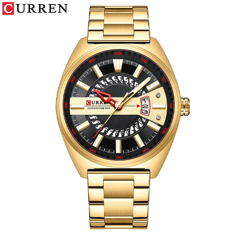 CURREN 8403 Men Business Watch Day Date Chronograph Miyota Movement Quartz Wrist Watch