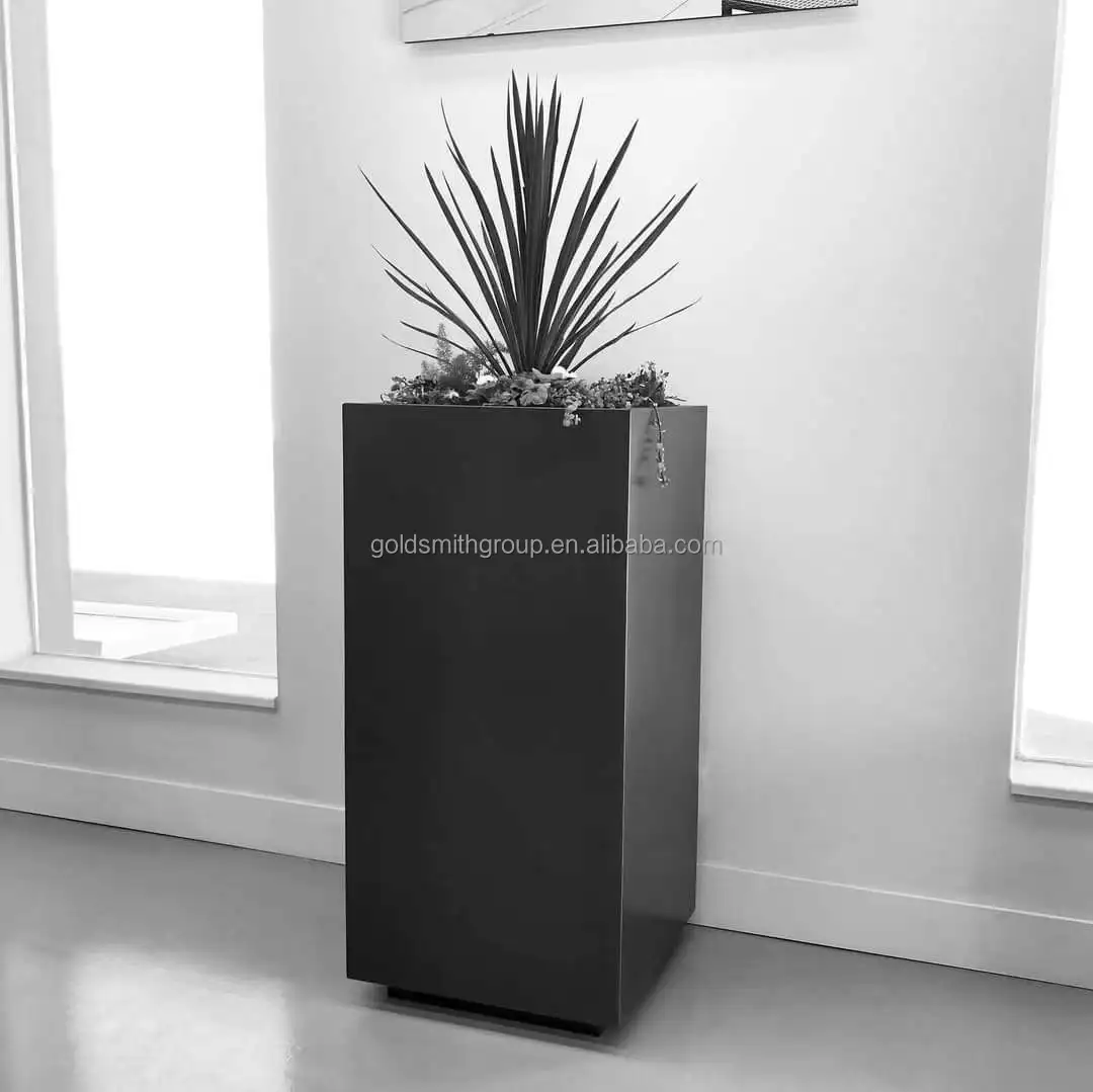 Aluminum planter - metal flower box - outdoor flower box - courtyard aluminum flower box - elevated garden bed