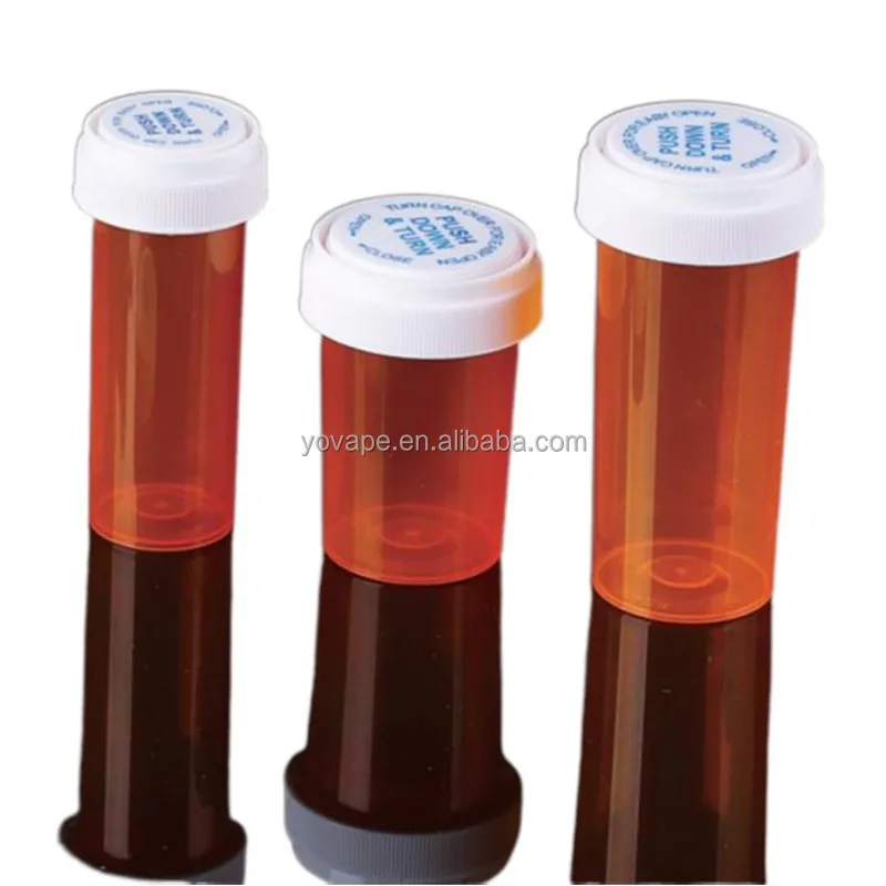 Pill Dispenser Organizer 30ml 50ml 60ml 120ml Push Down and Turn Medicine Container Pill Bottle with Child proof Resistant Cap