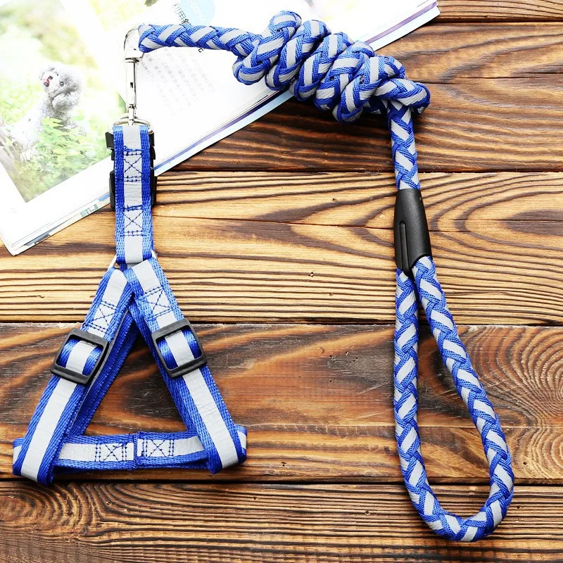 Reflective Luxury Pet Supplies Service Dog Chest Backpack Tactical Breathable Mesh Fabric Leash And Neck Circle Kit