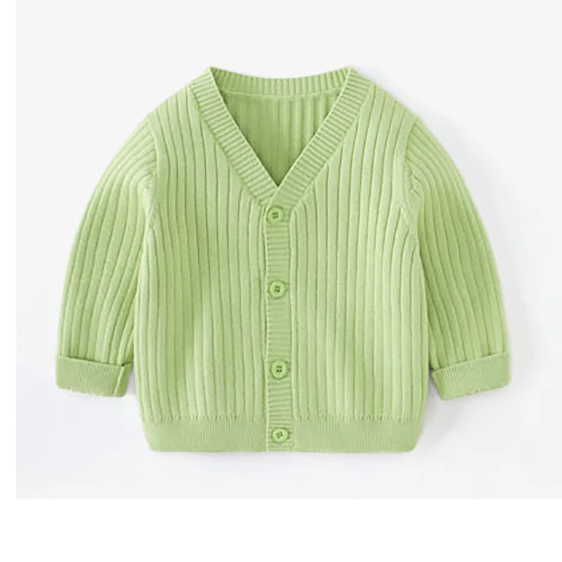 
Autumn Winter Warm thick Knitted Kids button V neck cardigan baby coat 