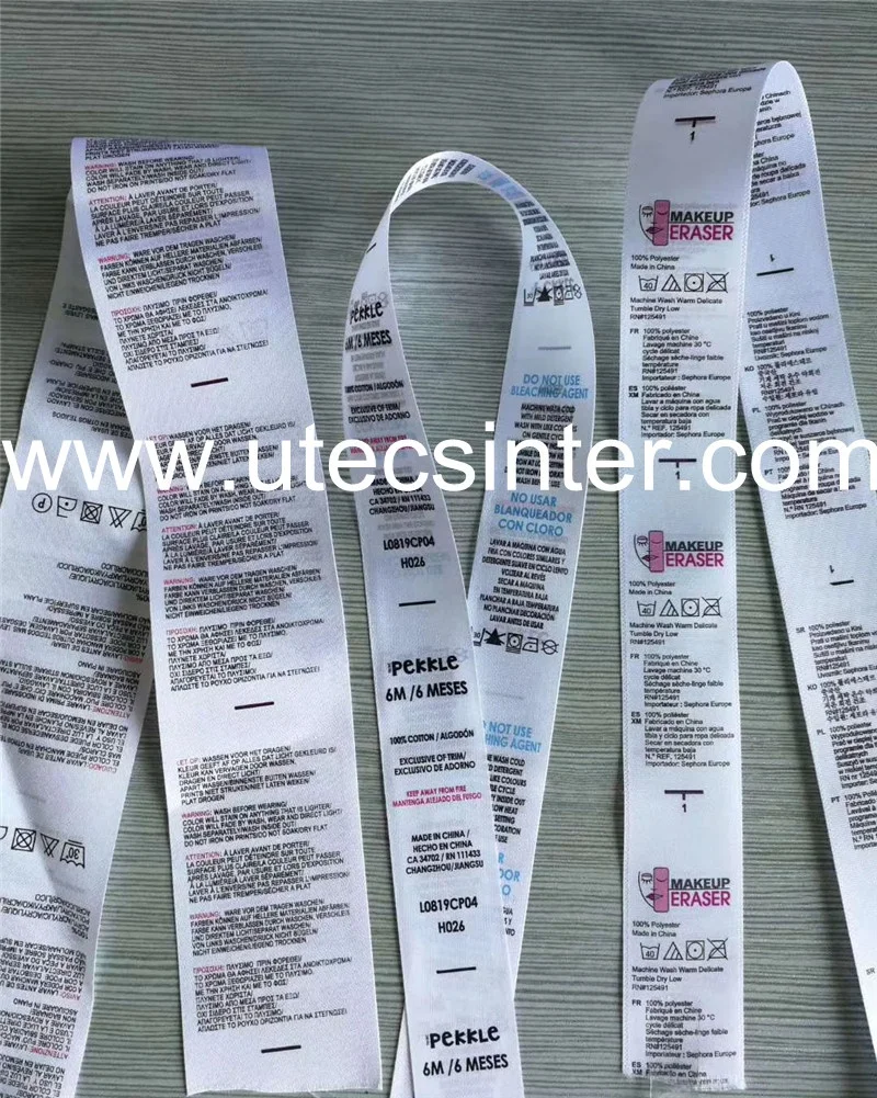 UGS21S 2 color front 1 color back Automatic Flexo Fabric Label Printer, Rotary Flexographic Printing Machine with Perfecto Ink