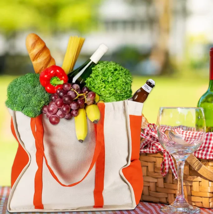 Новое поступление хлопчатобумажная Холщовая Сумка для продуктов многоразовая дизайнерская сумка покупок сублимационная на заказ