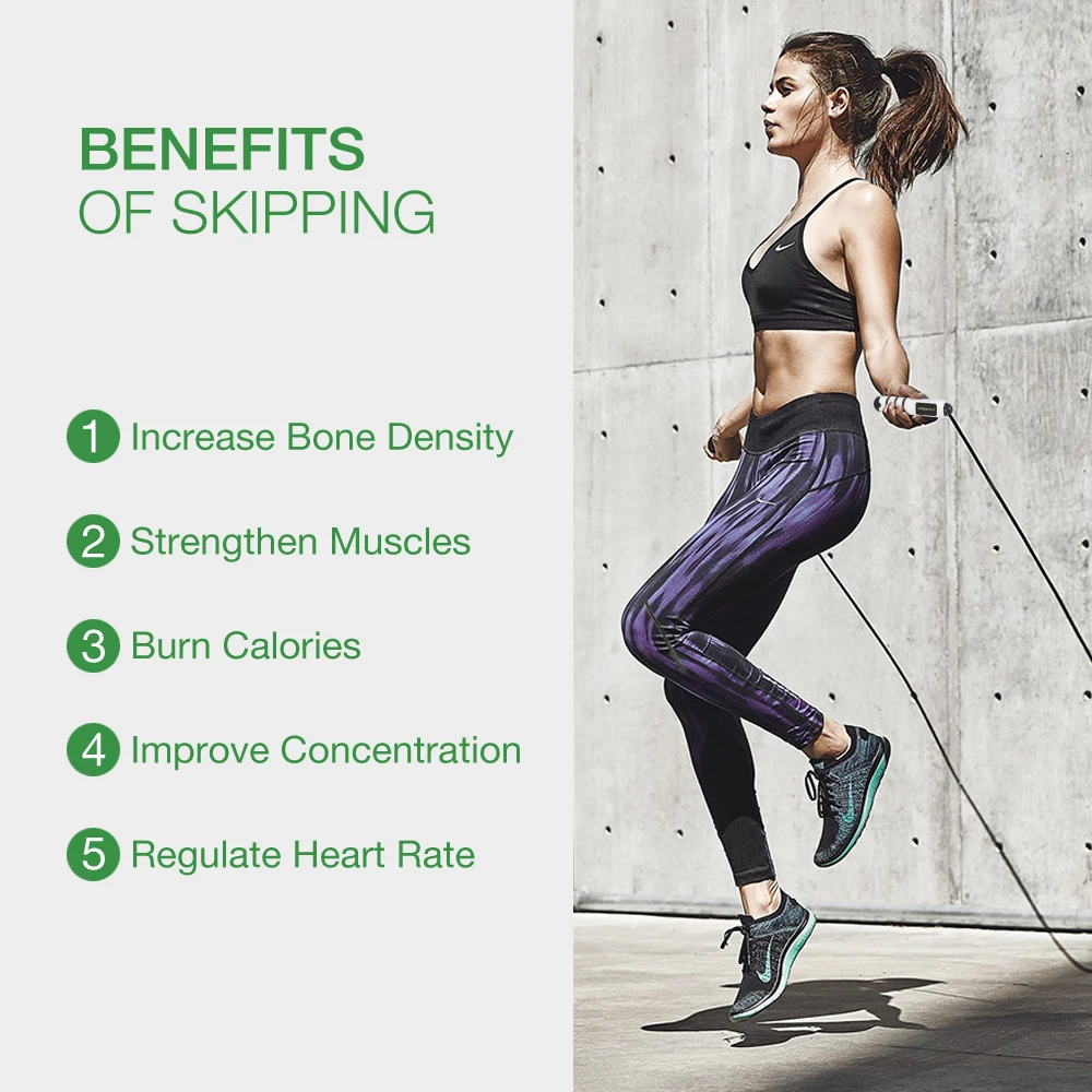 
Hot selling adjustable jump counter electronic digital skipping rope for exercises 