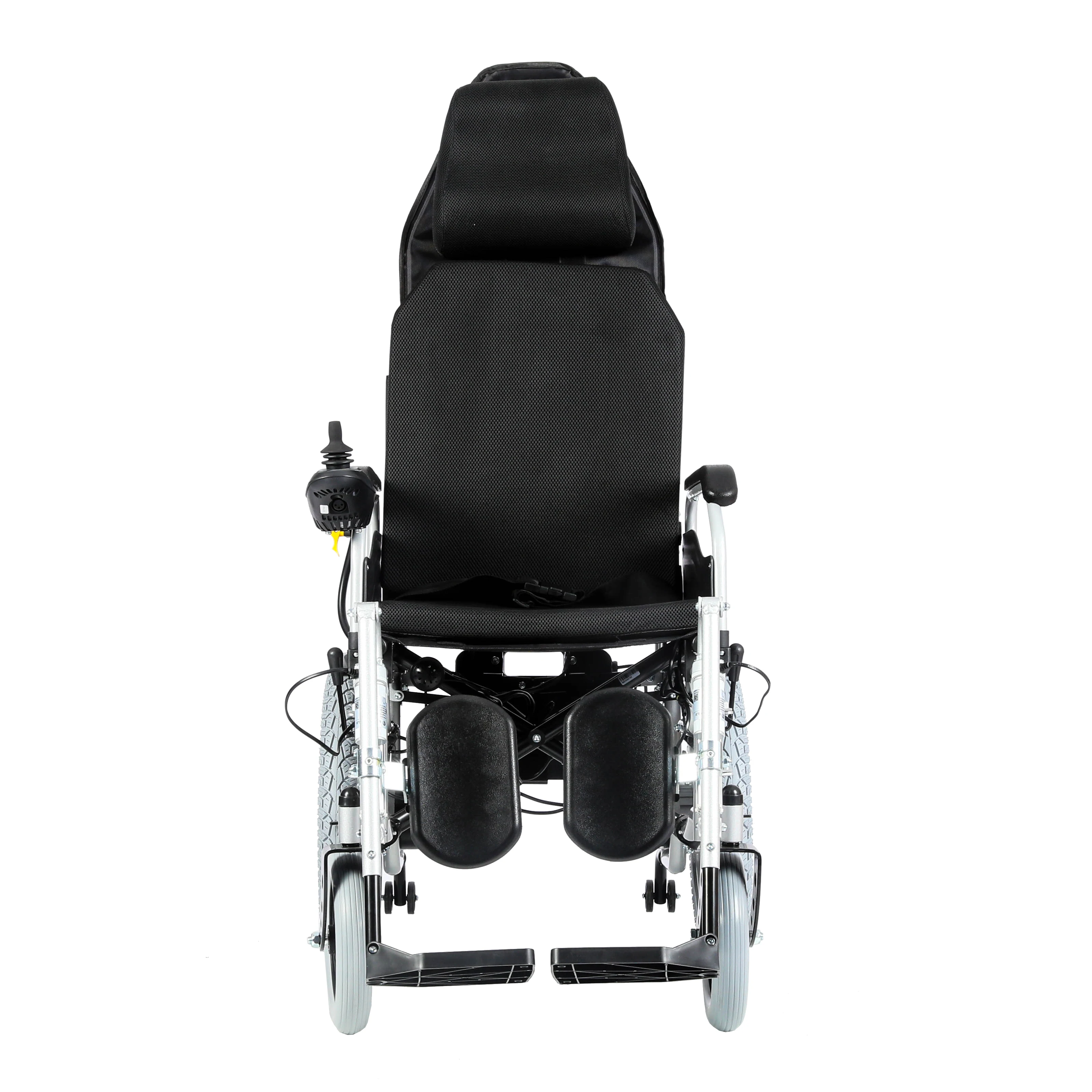 Jerry Reclining Electric Power Portable Wheelchair with Electromagnetic Brake for Disabled Adult