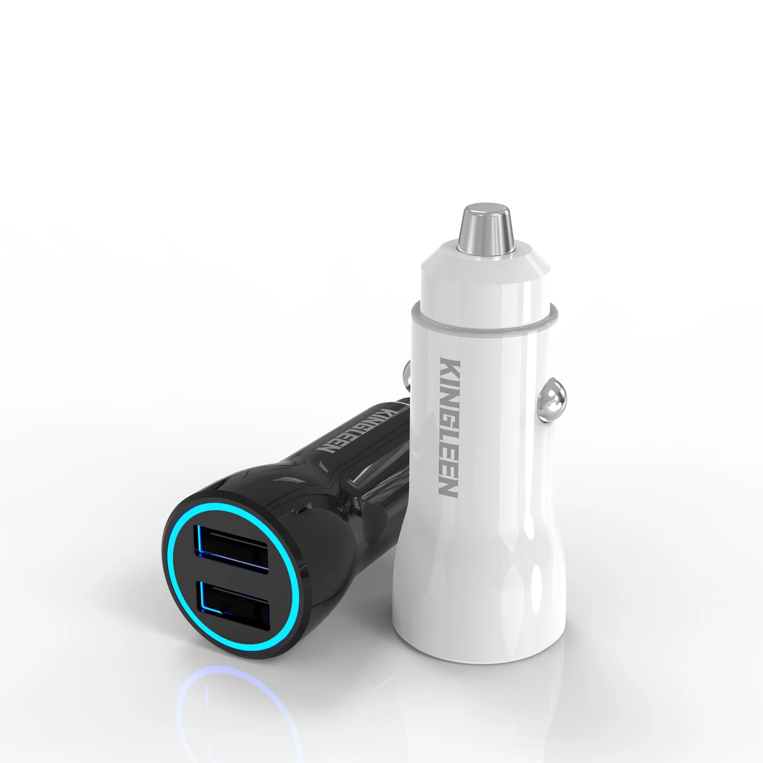 KINGLEEN C920 Trending 2021 best seller Dual USB ports Quick Charge USB Car Charger Car Adaptor for iphone for micro for Type C