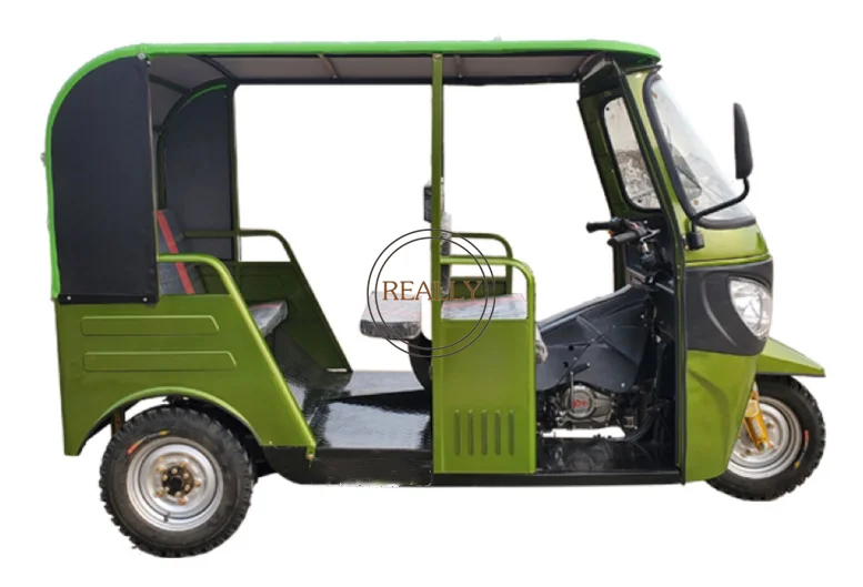 Auto Adult Electric Tricycle Gas Powered Motor Tricycle Tuk Tuk with Rooff