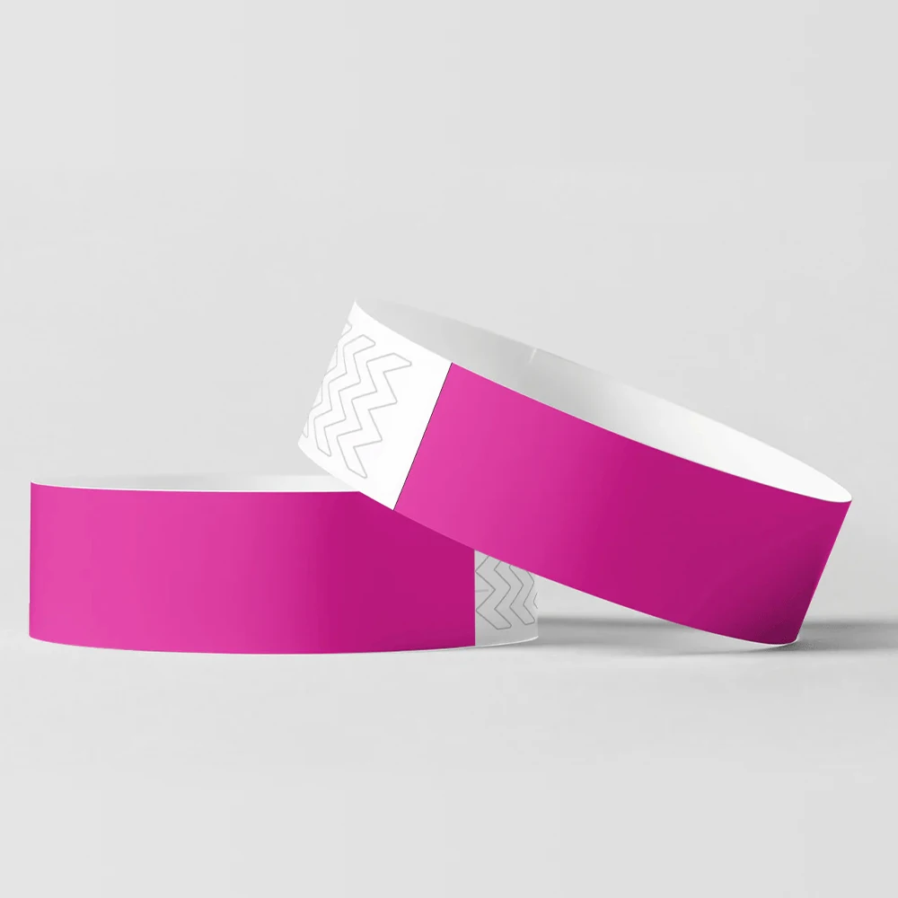Custom Size Pure Color Breathable Anti-fake DuPont Paper Wristband