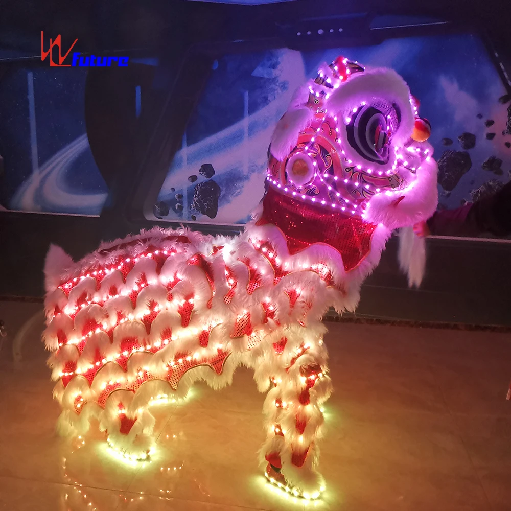 Festival costume Chinese lion dance performance led light lion