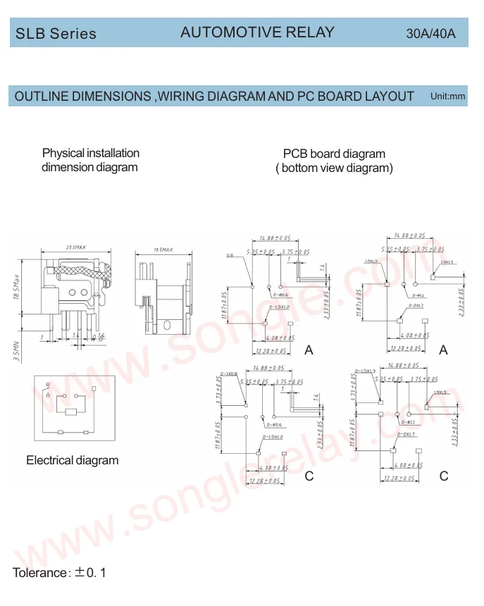 SLB-12VDC-SL-C SLB-24VDC-SL-A SLB-36VDC-SL-C SLB-36VDC-SL-A SONGLE автомобильное реле новое оригинальное в наличии