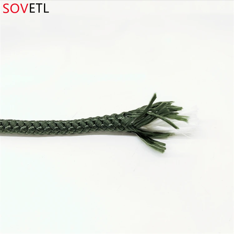 High Tension Nylon Rope Double Braided Customized Olive Green Nylon Braid Rope Solid Braid Core