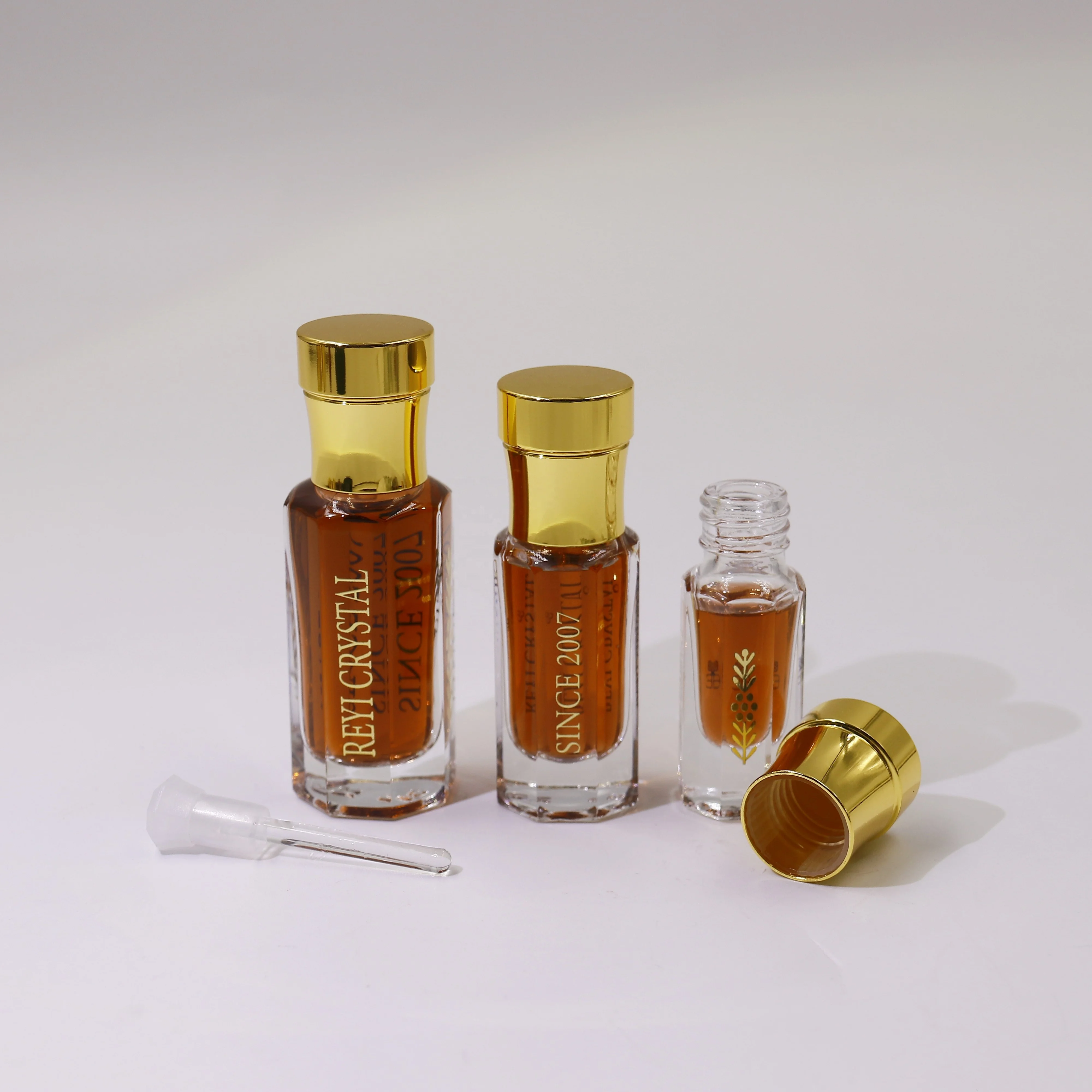 3ml 6ml 12ml New Arrival Unique Thick Base Attar Oil Glass Bottles