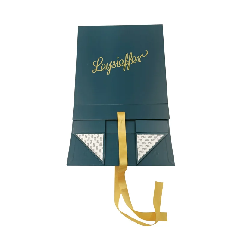 Luxury Custom Logo Clothing Swimwear Dress Pants Packaging Paper Gift Box with Ribbon Closure