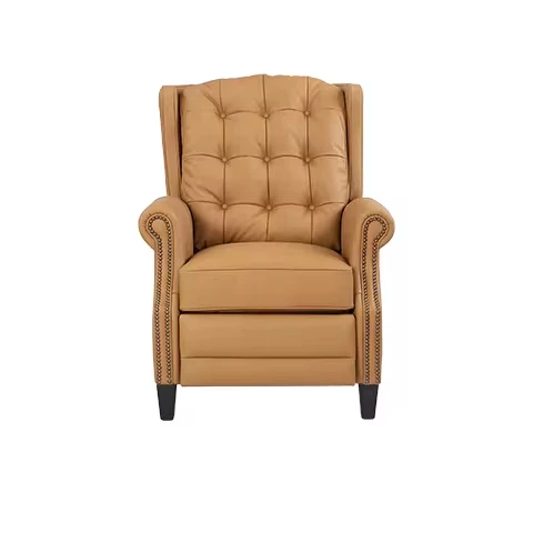 Joint Classic Push Back Reclining Chair Adjustable Single Reading Recliner Durable Soft Padded Seat