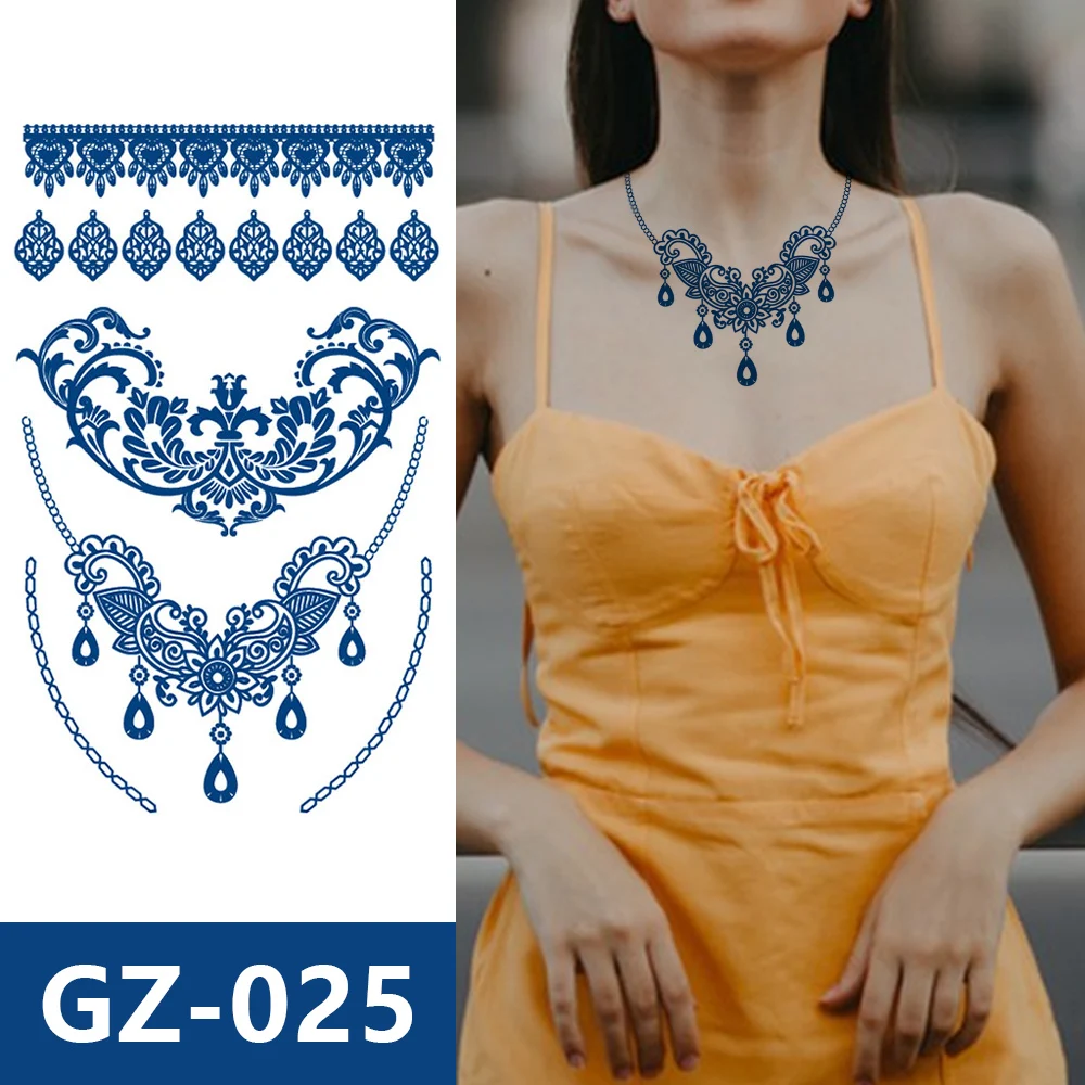 GZ1001-1100 110x180 мм полуперманентные татуировки длиной 2 недели последние водонепроницаемые маленькие симпатичные наклейки для сока взрослых