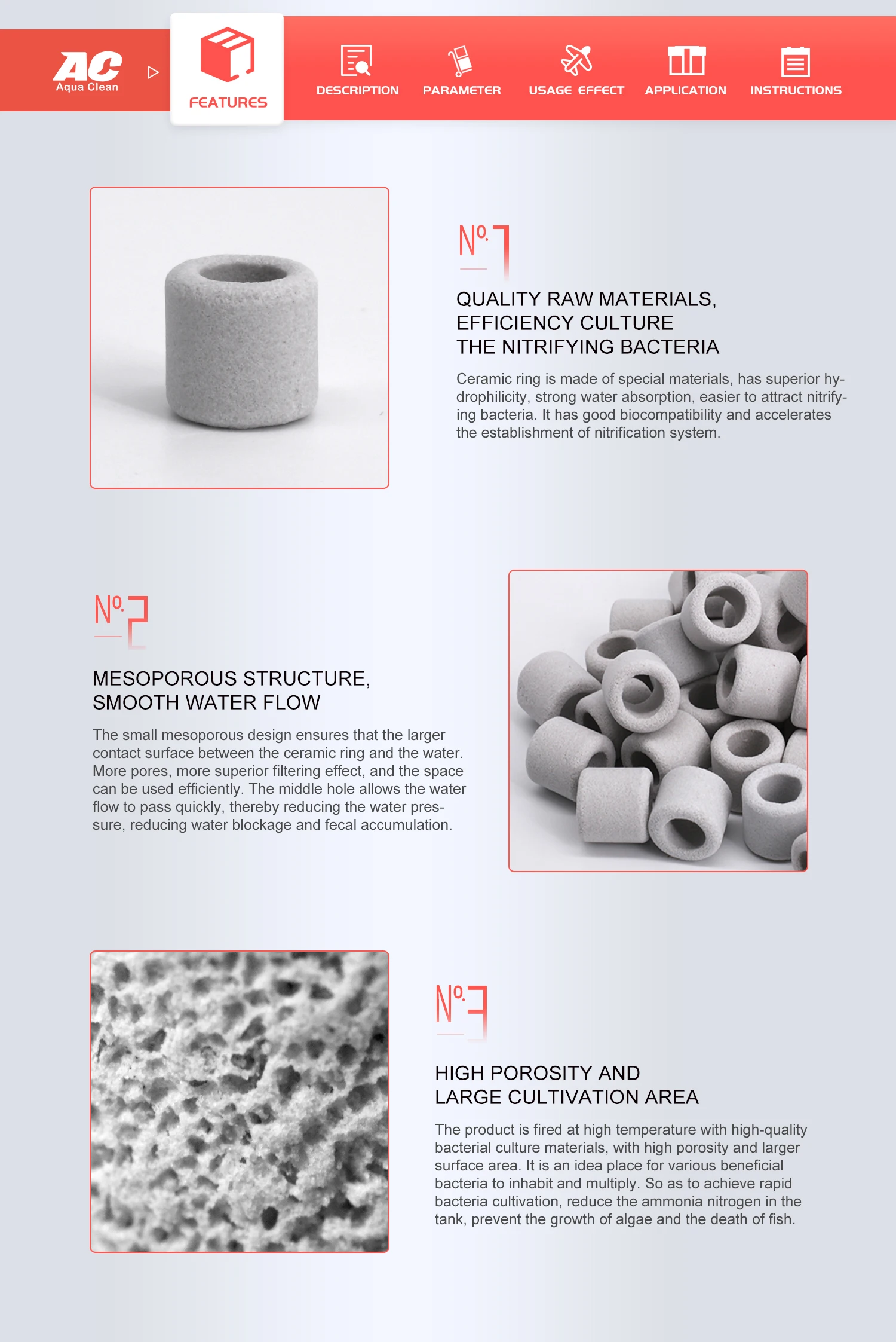 Aquarium Premier Bulk Bio Ceramic Rings Filter Media for Fresh Water, Sea Water Fish Tank Canister Filter, Reef Filter