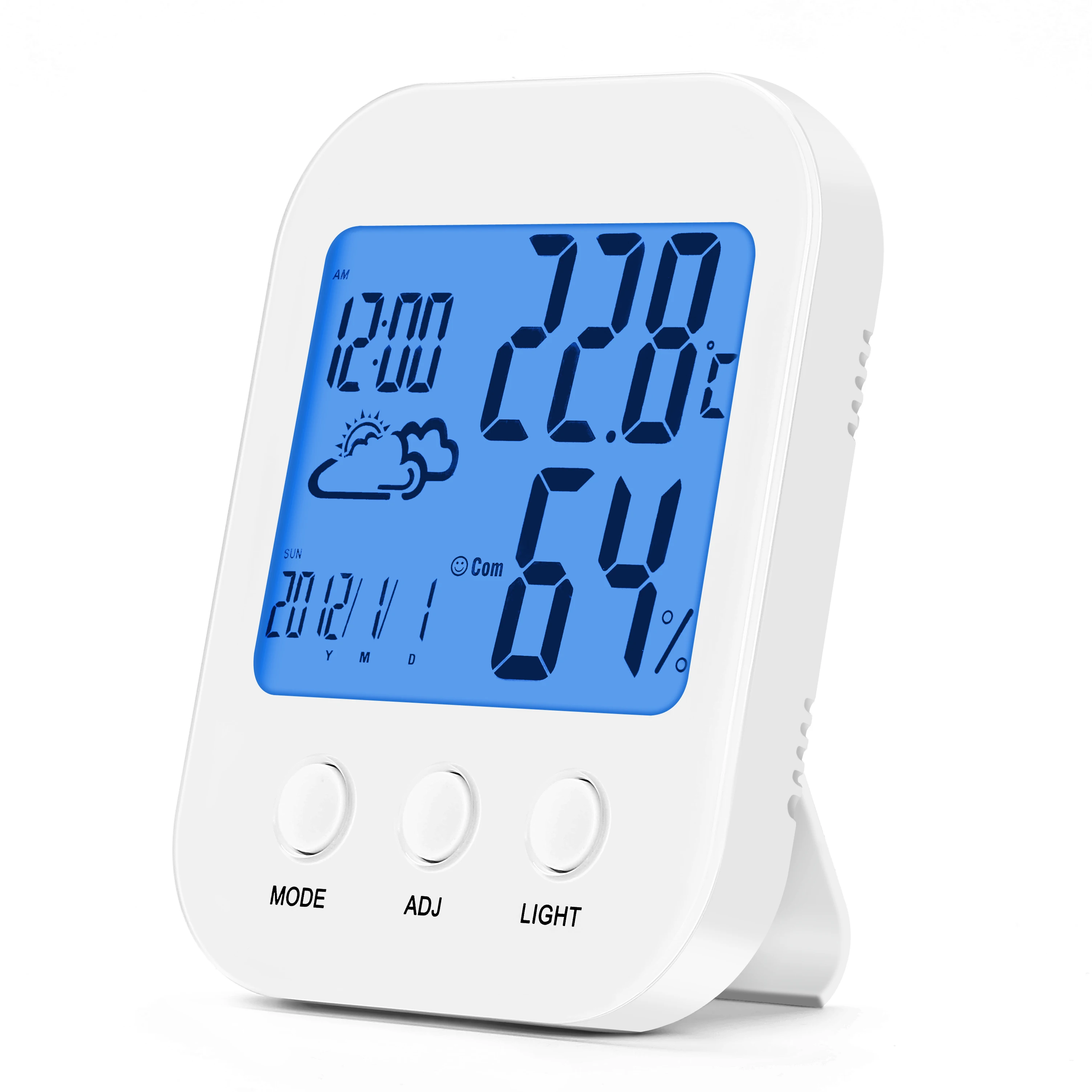 Top selling Weather Station Forecast Room Time Calendar Backlight Digital Thermometer Hygrometer Temperature and Humidity Gauge