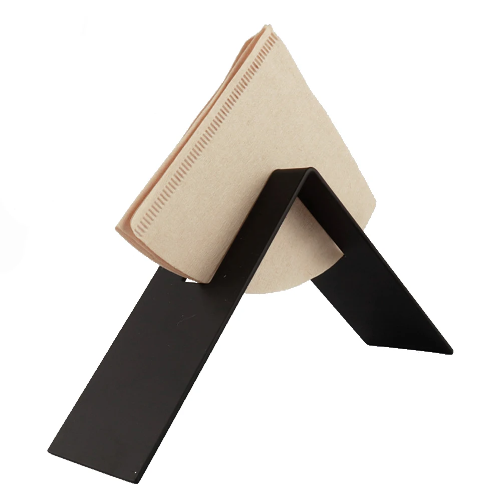FREE SAMPLE Wholesale Custom Stainless Steel Coffee Filter Paper Storage Holder Shape Coffee Filter Paper Stand