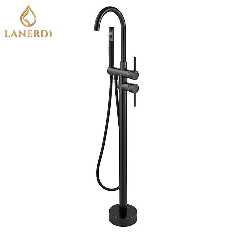 Kai Ping Factory  Floor Mounted Free Standing Freestand Freestanding Bath Tub Bathtub Mixer Tap Faucet Shower Set