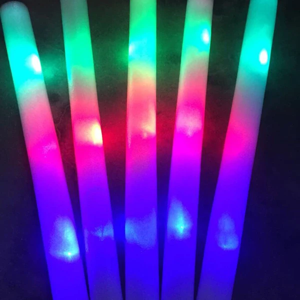 3 Modes Flashing Led Light Sticks For Weddings Concerts Christmas Halloween Party Supplies Foam Glow Sticks Bulk Light-up Toys