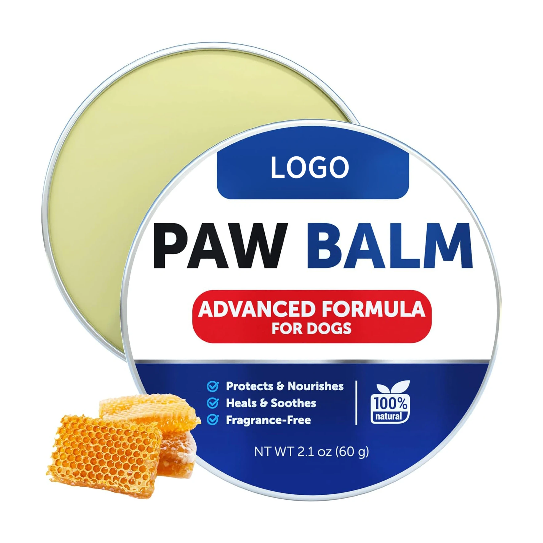 Private Label Organic Paw Balm for Dogs & Cats Protect Nourish Repair Dry Cracked & Damaged Paw Nose Balm Pet Paw Balm Wax