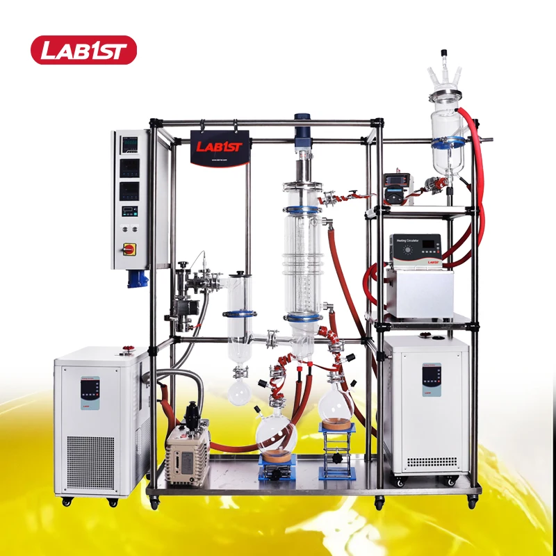 Wiped Film Evaporator Molecular Vacuum Essential Oil Distillation Machine Unit