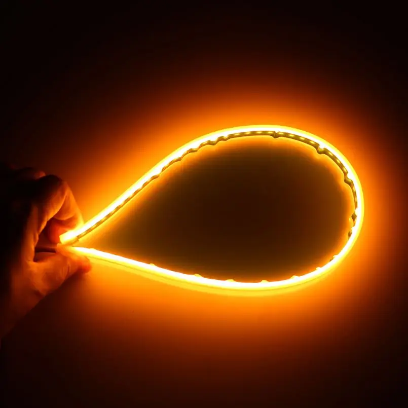 12v Crystal tear flexible Drl Led Daytime Running Light For