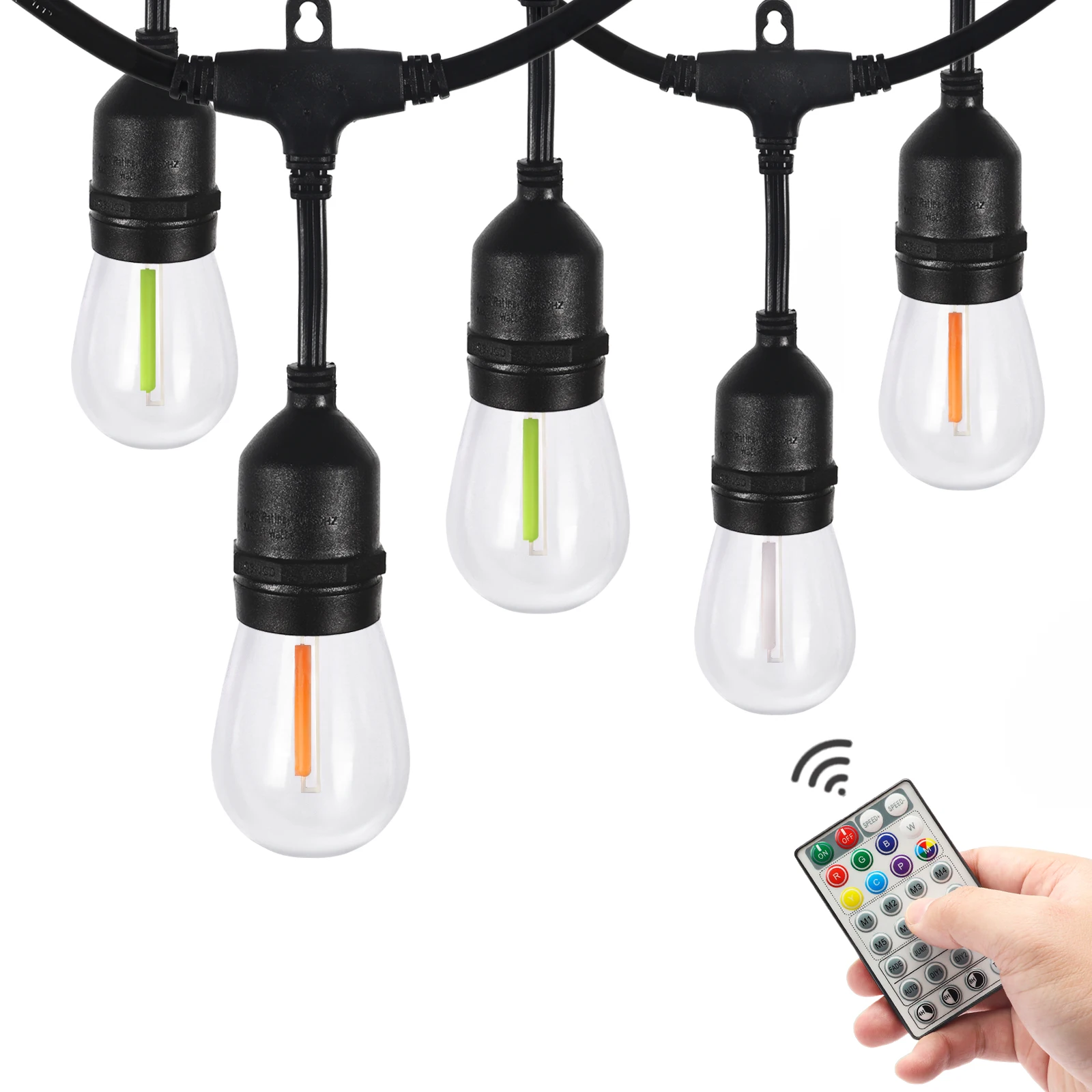 christmas  lighting removable replacement bulb RGB Meteor Shower Single Filament Light String fairy shatterproof