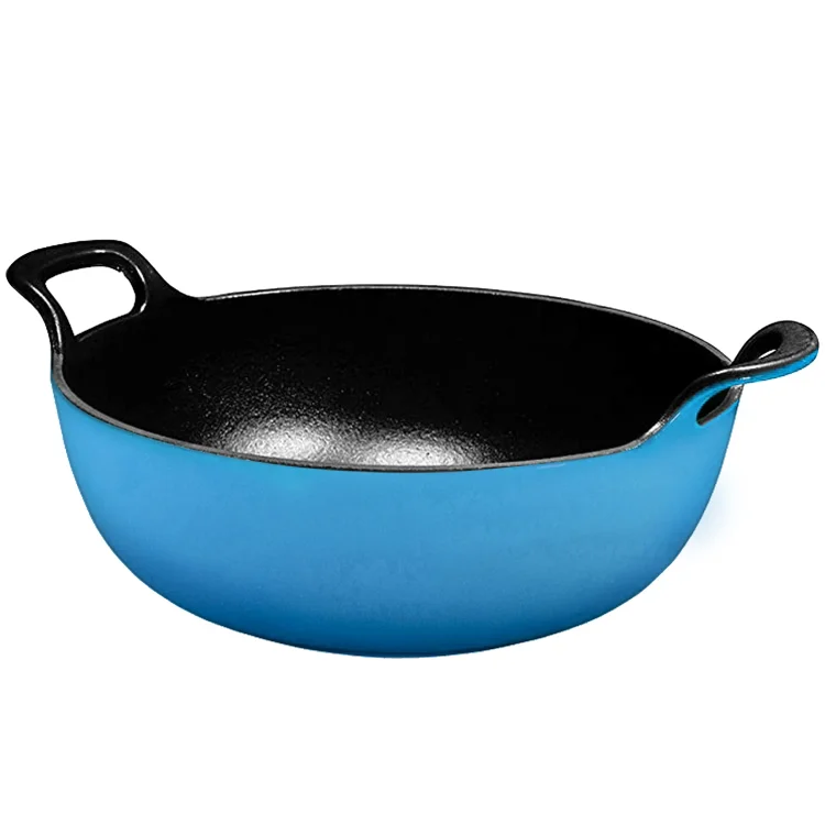 New Arrivals Enamel Cast Iron Cookware Cast Iron Balti Dish Pot Enameled Casserole Soup Pot For Home Cooking