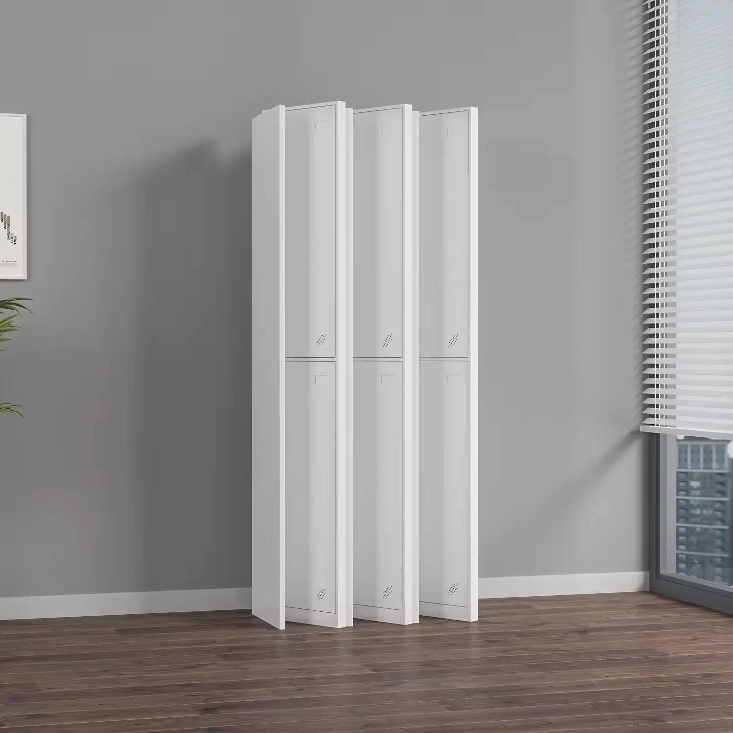 Xingyuan wholesale customized school gym changing room steel locker cabinet 6 door folding metal locker