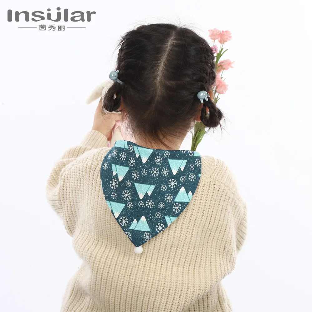  Factory Price Children Sweat Towels Cute Cartoon Print 6 Layer Gauze Baby
