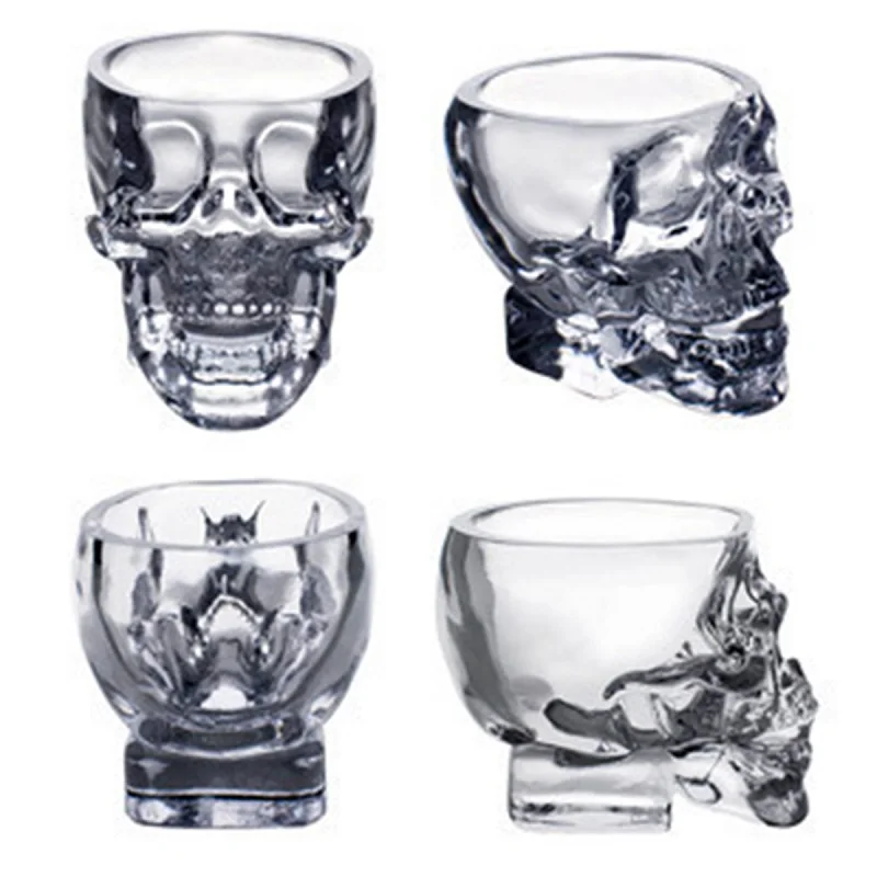 shot skull glass clear quartz cup skull bar crystal skull head vodka cup 75ml