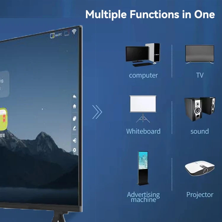 75 inch finger multi touch screen smart LCD display meeting room electronic digital interactive smart white board