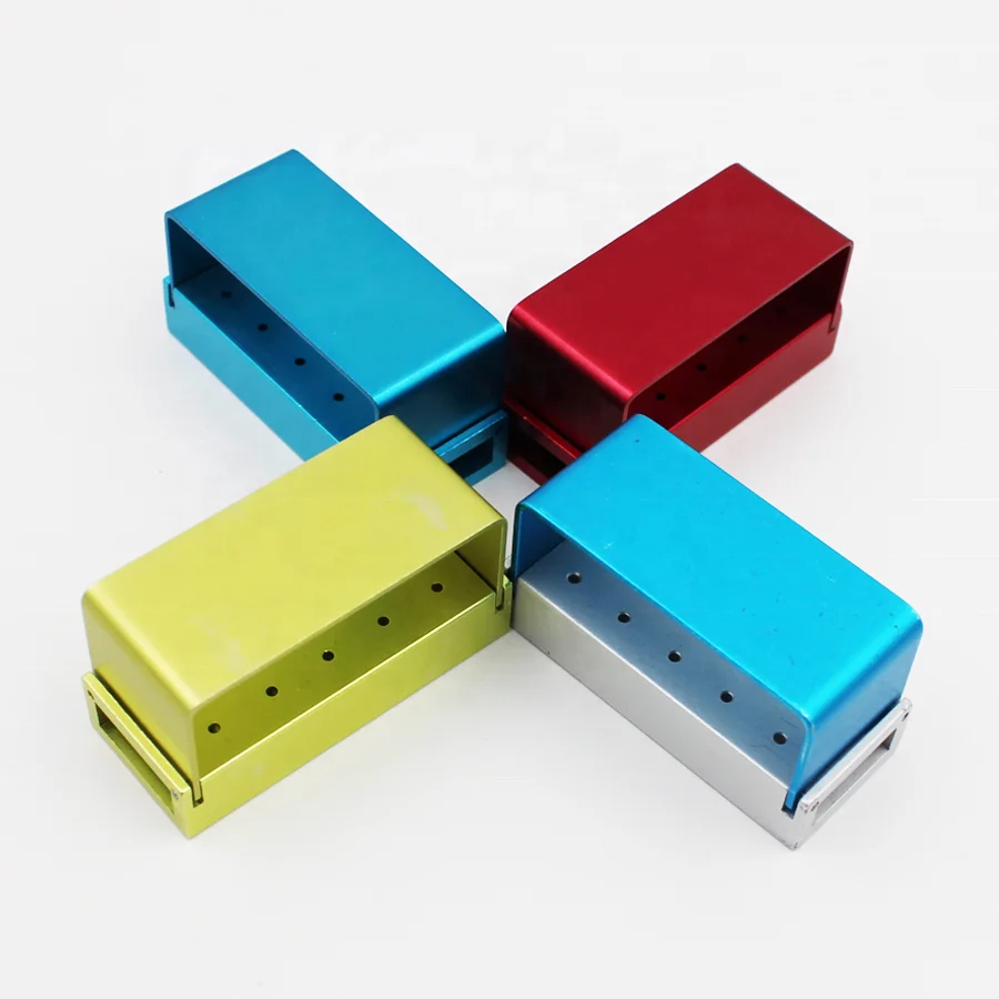 Customised Dental Disinfection Bur Box Dental Lab Autoclavable Aluminum Bur Holder