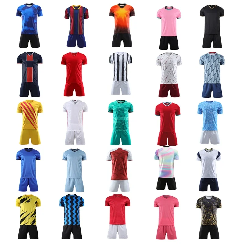 Blank  2020 2021 Adult Kids Soccer Jersey Set survetement Football Kit Men child Futbol Training Uniforms set De Foot ball
