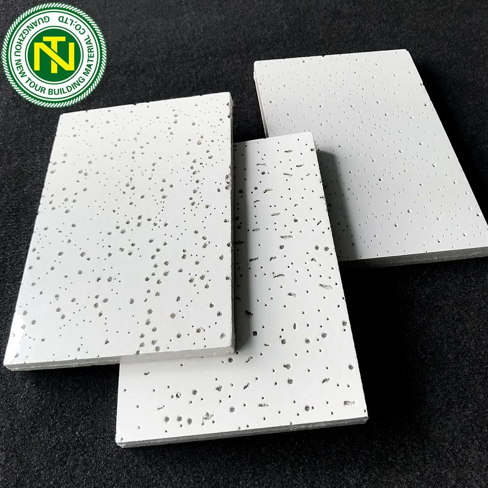 Suspended 60x60 Mineral Ceiling Tiles Fire Resistant Acoustic Mineral Ceiling Panel El School Square ISO Modern NEW TOUR CN;TIA