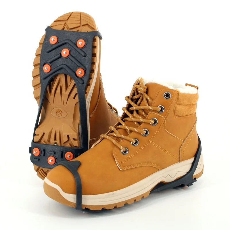 Universal Non-Gripper Spikes,8 Teeth Crampons Ice Shoes Grippers,Ice Cleats for Shoes