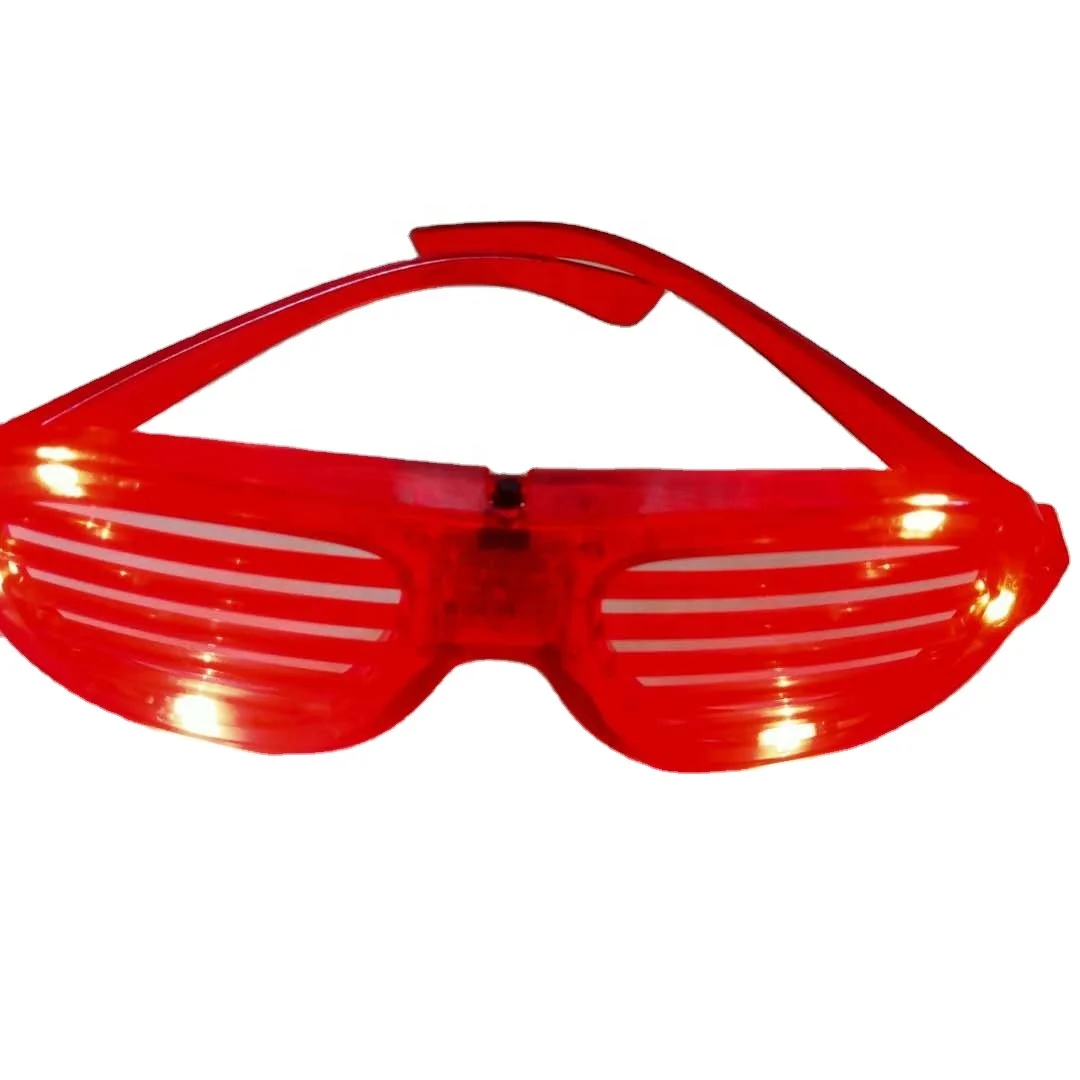 Holiday Shutter Shades Neon EL Wire LED Flashing Glasses Light Up Glasses Cold Light Luminous Club Concert Party Glasses