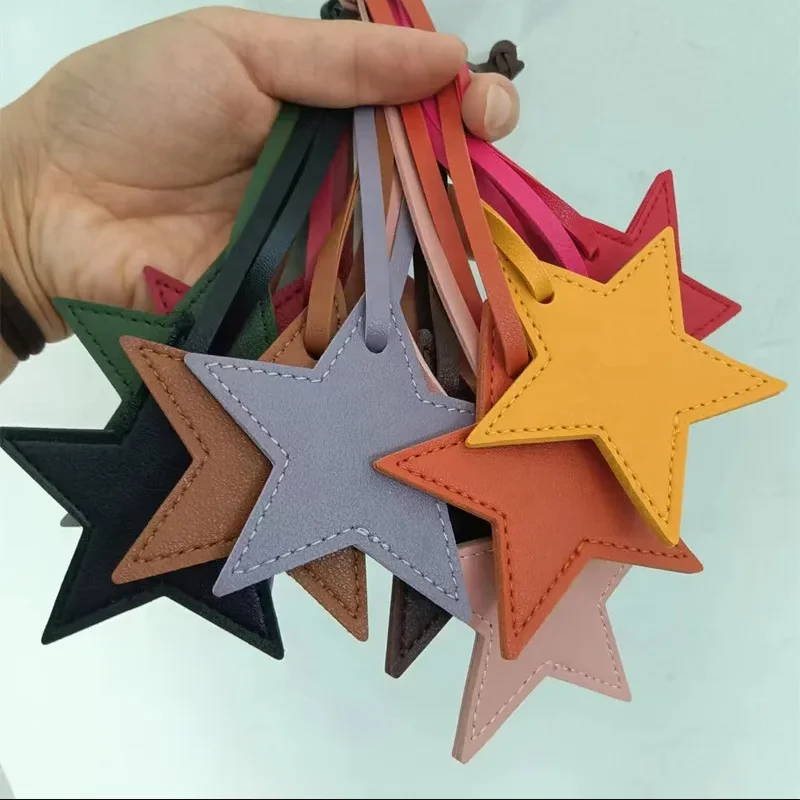 Bag Charm Accessories Hanging Leather Charms Travel Tag Luggage Tags Five-pointed Star Pendant Handbag Bag Ornament