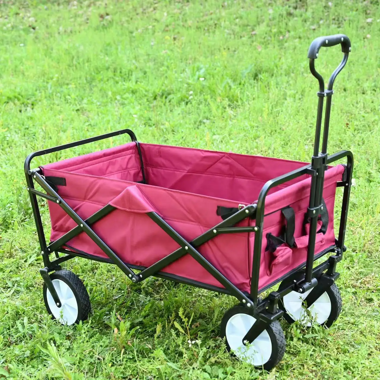 Outdoor Foldable Beach Cart Wagon Trolley Garden Folding Wagon Cart for Camping