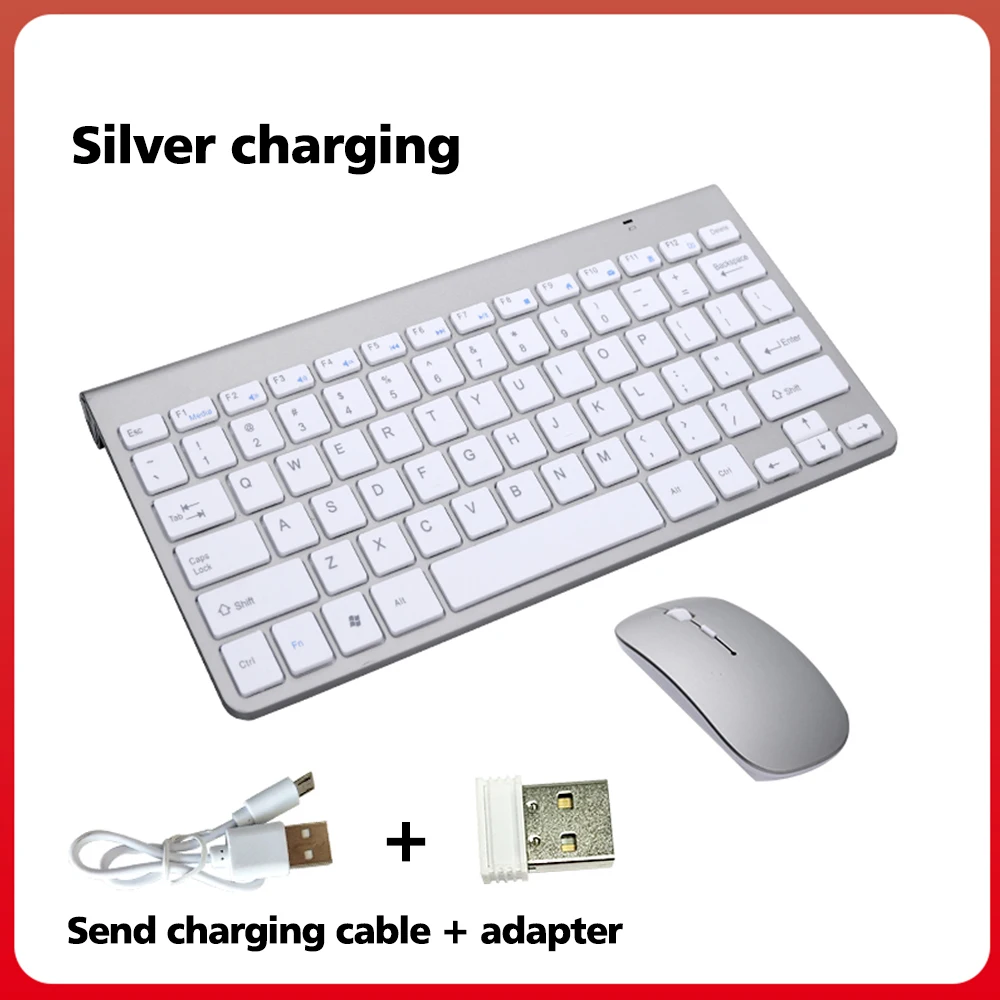 Laptop wireless keyboard and mouse Slim Compact external USB mini tablet 2.4Ghz 78 key replaceable PC gaming pink